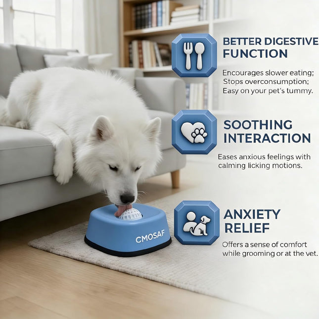 Dog Lick Bowl with Rolling Ball, Slow Feeder Dog Licking Bowl for Liquid Treats Bone Broth Yogurt - photo 2