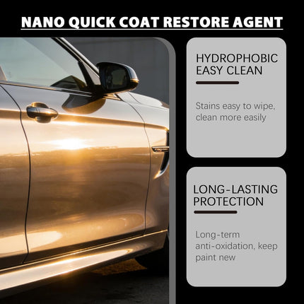 2PC Nano Quick Coat Restore,Quick Effect Coating Agent for Car,2026 Advanced Automobile Quick Coat Restore Spray,Car coating Spray for Dust Proof and Glazing Effects,Quick Shine for Auto Exterior