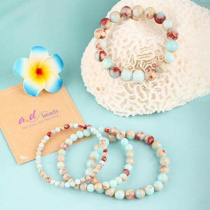AD Beads 4mm6mm8mm10mm Handmade Bracelet - Natural Gemstone for Peace and Tranquility - Meditation, Yoga, Healing and Energy Gift for Unisex