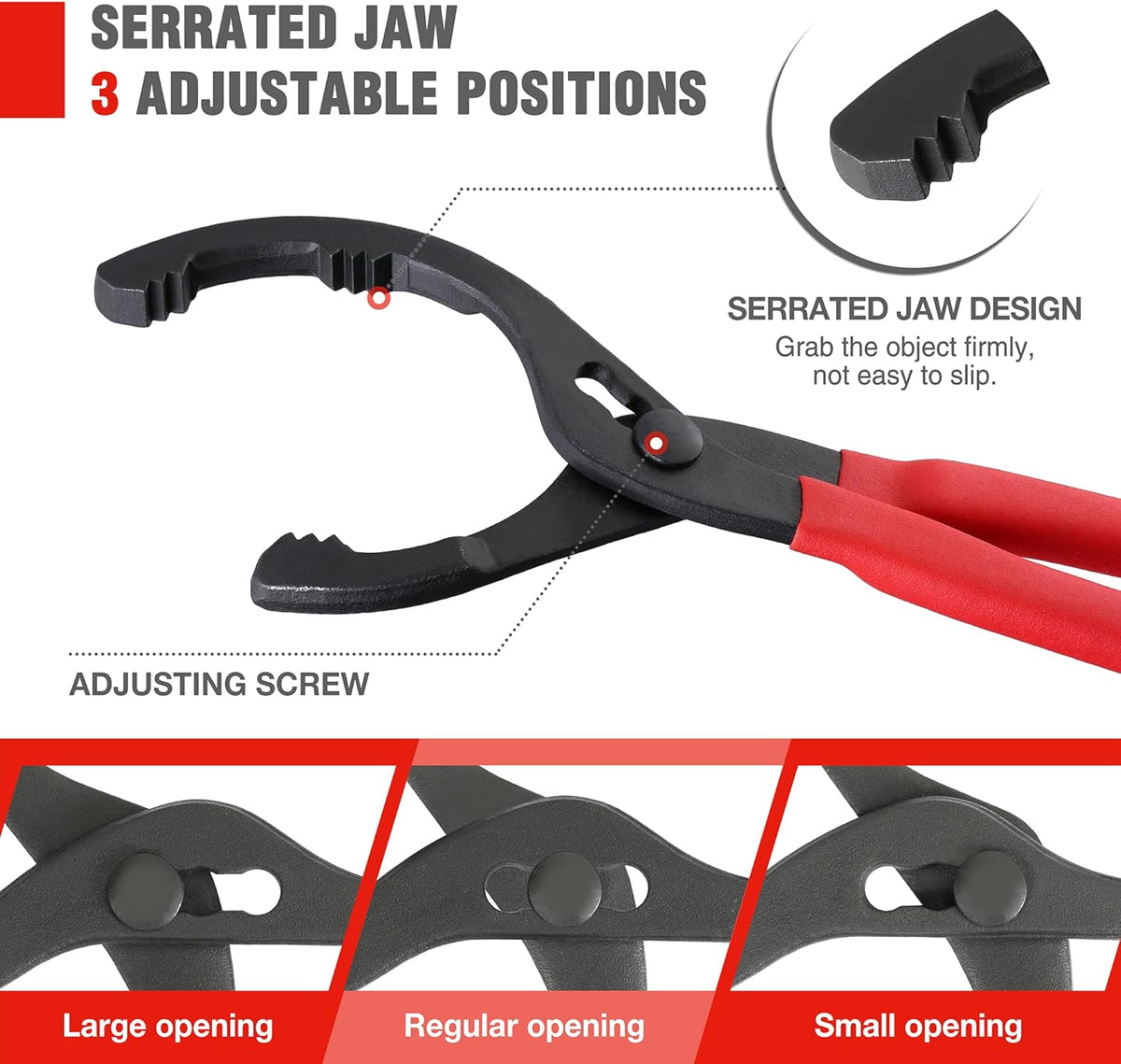 12-Inch Adjustable Oil Filter Pliers - photo 2