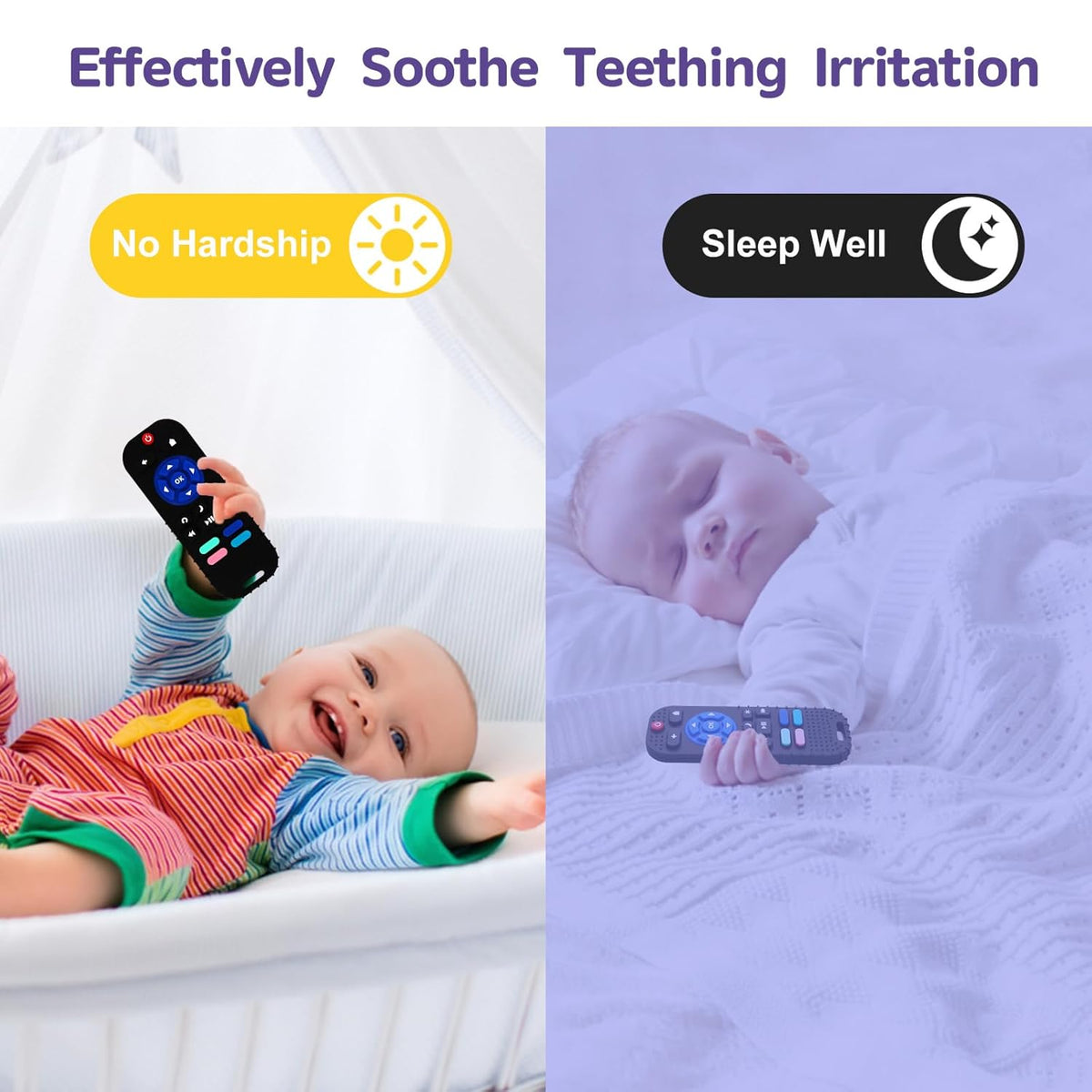 Silicone Teething Toys for Babies 0-6 Months, Teethers for Babies 6-12 Months, Remote Teether for Baby - photo 4