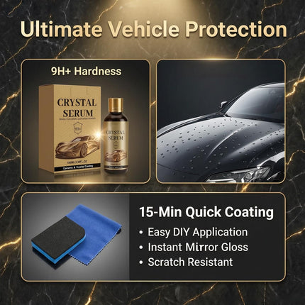 2PCS PTZ Cristal Serum, Advanced Graphene Ceramic Coating for Cars | 9H Graphene, Ultimate Quick Effect Car Coating Spray for Shine & Protection, Nano Coat Restore for Paint, Glass & Wheel