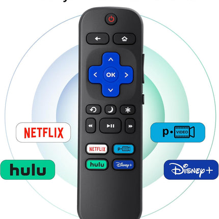 Replacement Remote Control Only for All Roku TV, Compatible for TCL Roku/Hisense Roku/Onn Roku Series Smart TVs (Not for Roku Stick and Box)