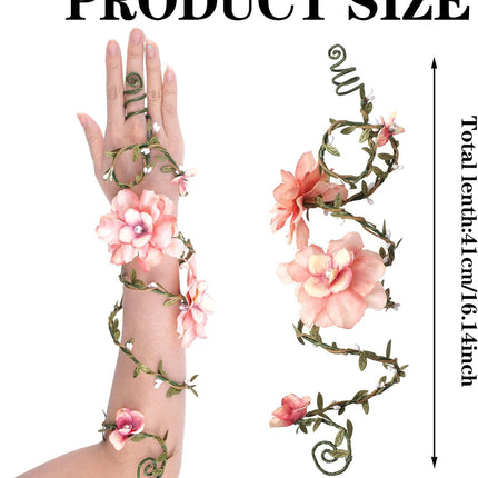 Renaissance Fairy Floral Arm Wrap - 1 PC Elf Bracelet Mother Nature Costume Poison Ivy Costume Renfaire Accessories