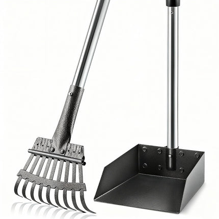 Pooper Scooper, Long Handle Dog Poop Scooper for Medium Small Dogs