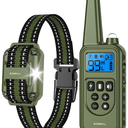 Dog Training Collar,4200FT Shock Collar for Dogs 8-140lbs,Green