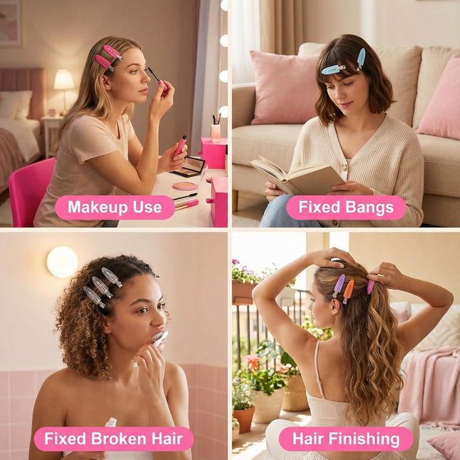 40-Piece Multicolor No Crease Hair Clips