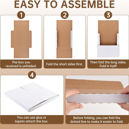 22-Pack Vinyl Record Mailers - 12.6x12.6x1 Inch Vinyl Record Shipping Boxes for LP Records, Photos & Stamp Collection (22) Vinyl Mailers