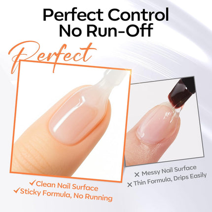 modelones Top Coat Gel Nail Polish, 2 PCS 15 ML Upgrade Silky Pro Base Extra Glossy No Wipe Clear Top Coat Set for Press On Nails Acrylic Soak Off U V LED High Shine Nail Art DIY Manicure Gift