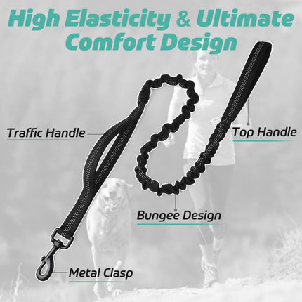 Tactical Dog Leash, Heavy Duty Training Bungee Lead