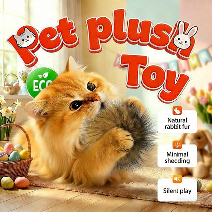Cat Toy Faux Rabbit Fur Ball,2026 New Soft Rabbit Fur Catnip Balls,Fluffy Catnip Toy for Indoor Cats,Washable & Fun to Chase for Exercise and Bonding (Ball/3pcs)