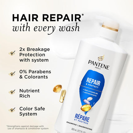 Pantene Repair & Protect 2x Breakage Protection Shampoo 27.7oz/820mL