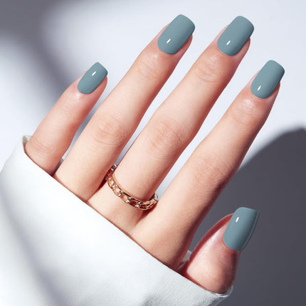 French Tip Press on Nails Short Square, Pink White Fake Nails