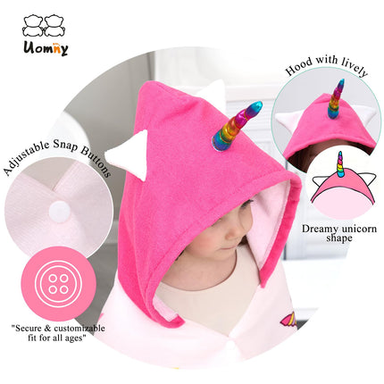Unicorns Hooded Towels for Kids,Soft Kids Beach Towel,30" x 50"