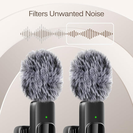 Labstandard Professional Wireless Lavalier Lapel Microphone for iPhone, iPad, mini Video Recording Mic forInterview Video Podcast Vlog YouTube&Livestream, Noise Reduction, Plug &Play