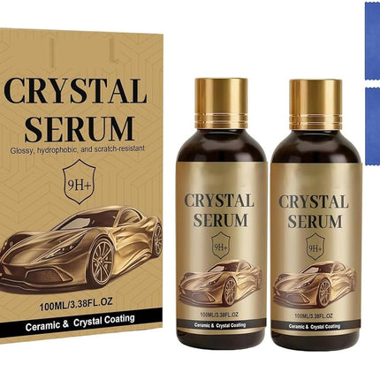 2PCS 100ML PTZ Crystal Serum – Advanced Graphene Ceramic Coating for Cars,9H Graphene Coating for Auto Car Detailing, High Gloss Crystal Coating for Car Lovers & Detailers