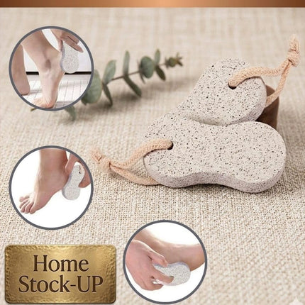Pumice Stone Pack of 2 Natural Volcanic Stones for Gentle Exfoliation, Callus and Dead Skin Removal, Safe for Feet and Hands