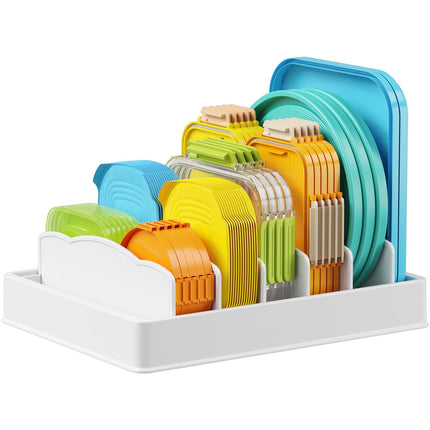 Kitchen Cabinet Organizer for Food Contanier Lid with 7 Sections