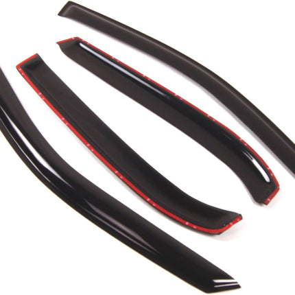 TuningPros Outside Mount Window Vent Visors Rain Guards Compatible with Chevrolet Equinox 2010-2017 | Side Window Wind Deflectors Rain Shields | Black Tinted, 4 Pcs Set, BGWV-065