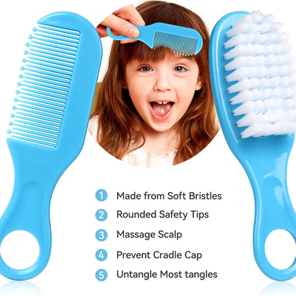Baby Grooming Kit, Infant Safety Care Set with Hair Brush Comb Nail Clipper Nasal Aspirator,Baby Essentials Kit for Newborn Girls Boys