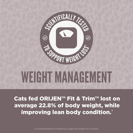 ORIJEN Fit & Trim Grain Free High Protein Premium Dry Cat Food 4lb Bag