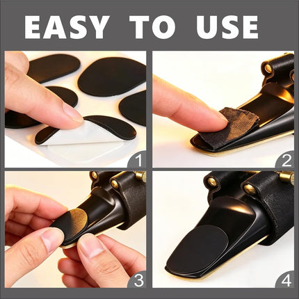 80Pcs 0.8mm Saxophone Mouthpiece Pads & Clarinet Mouthpiece Pad, Oval Rubber Clarinet Mouthpiece Patch for Saxophone Accessories, Clarinet Accessories, Alto Saxophone & Bass Clarinet Mouthpiece