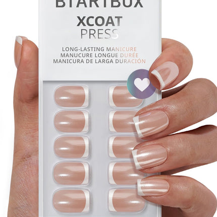Press On Nails, Short Almond Pink Fake Nails, 32Pcs Full Kit - photo 17