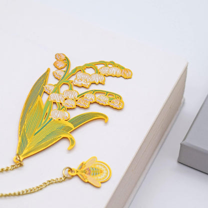 Metal Lily of the Valley Bookmark with Greeting Card & Gift Box - photo 2