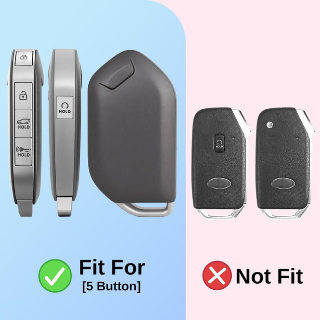 For Kia Key Fob Cover with Keychain - TPU Key Case Shell Protector