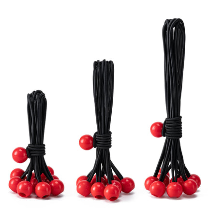 30 Pack Ball Bungee Cord, Heavy Duty Bungie Cord Balls (6",Black/White) - photo 10