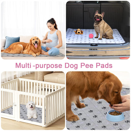 2 Pack 36"x 41" Waterproof Non Slip Wee pad，Reusable Washable Pee Pads for Dogs，Absorbent and Leakproof Training Mats for Potty, Bed, Sofa, Potty Training