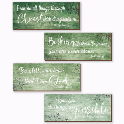 4 Pieces Bible Verses Wall Decor Rustic Wooden Christian Signs Farmhouse Religious Decor for Home Prayer - photo 12