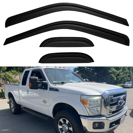 Window Visors Rain Guards for 2017-2026 Ford F250-F550 Super Duty Crew Cab