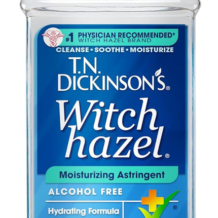 T.N. Dickinson's Witch Hazel Alcohol Free Moisturizing Astringent | 100% Natural Witch Hazel | Calms, Nourishes, Hydrates Skin | for Face & Body | 16 Fl Oz