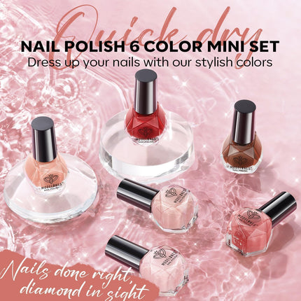 modelones Nail Polish Set 6 Colors Nude Nail Polish Jelly Set Red Pink Quick Dry Spring Summer Nail Polish 5ml (Sheer Nude Set)