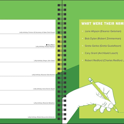 The Left-Hander's 2027 Weekly Planner Calendar
