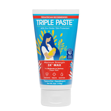3X Max Strength Diaper Rash Ointment, 40% Zinc Oxide, 6 oz