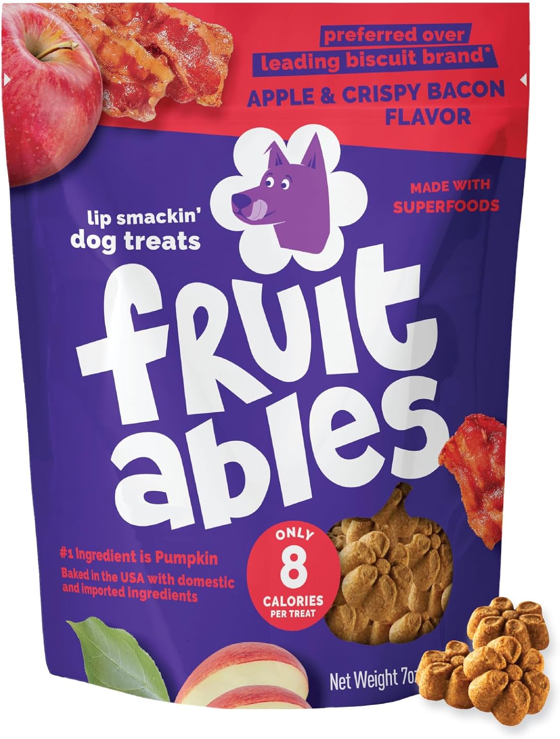 Baked Dog Treats, Pumpkin Snacks for Dogs, Low Calorie & Delicious, No Wheat, Corn or Soy, Healthy Puppy Training