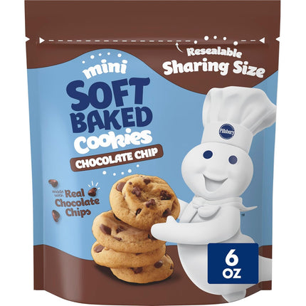 Pillsbury Mini Soft Baked Chocolate Chip Cookies Sharing Size, 6 OZ