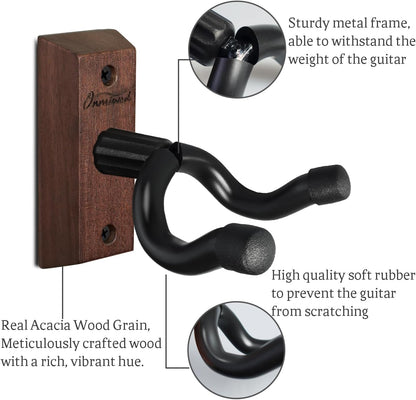Guitar Wall Mount, Acacia Hardwood Guitar Hanger, U-Shaped Guitar Wall Hanger Mount, Guitar Holder Hook - photo 5