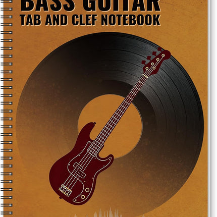 Bass Clef and TAB Notebook Tablature Bass Music Tabs Journal 120 Pages 28cm X 22cm Notebook with Bass Chord Interval Music Theory