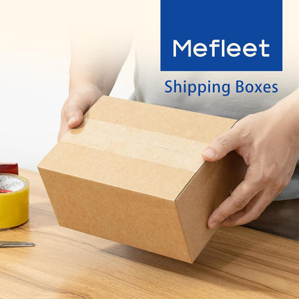 Mefleet 8x6x4" Small Shipping Boxes 50 Pack - Corrugated Cardboard Mailing Box Packaging for Small Business - Brown Mailer Packing Supplies