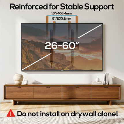 UL Listed Tilting Low Profile TV Wall Mount - Holds Most 26-60 Inch TVs Up to 99 lbs, Quick Release Lock, Max VESA 400x400mm, Fits 8''-16'' Studs - by USX STAR