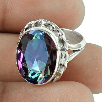Natural Ruby Gemstone Ring 925 Sterling Silver Handmade Jewelry for Women Birthstone Ring
