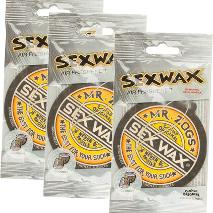 Sex Wax Air Freshener (3-Pack, Coconut) (Limited Edition)