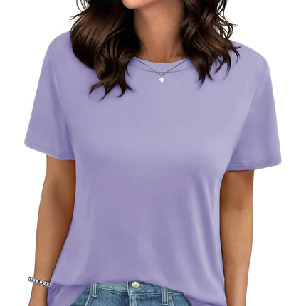Tshirt for Women Short Sleeve Summer Tops Casual Basic Tee Shirts
