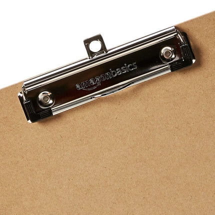 Amazon Basics Hardboard Office Clipboard, Low-Profile, Letter Size, 9" x 12.5", Brown, 6-Pack