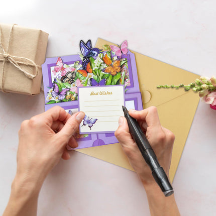 Birthday Cards for Women, Butterfly Pop Up Card Box
