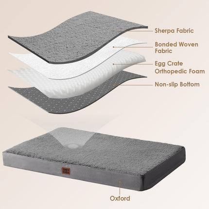 Cama ortopédica para perros grande con funda extraíble lavable, 41IN gris