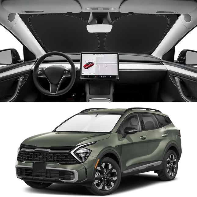 Custom Fit Windshield Sun Shade for 2023-2026 Front Windows